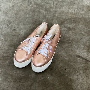 Superga platform Metallic rose gold Sneakers